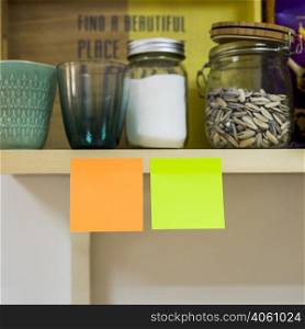 two sticky notes kitchen