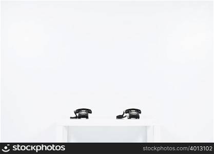 Two telephones