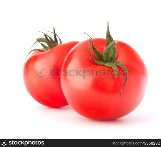 Two tomato vegetable isolated on white background cutout