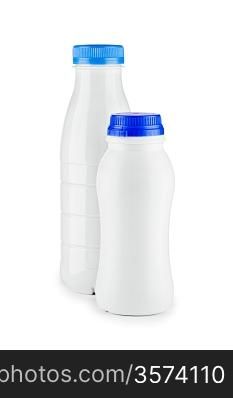 two white bottle isolated]