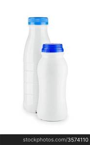 two white bottle isolated]