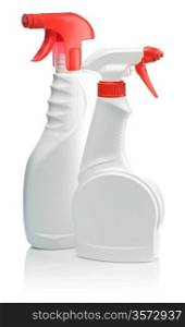 two white spray bottle]