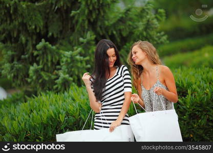 Two woman shopping