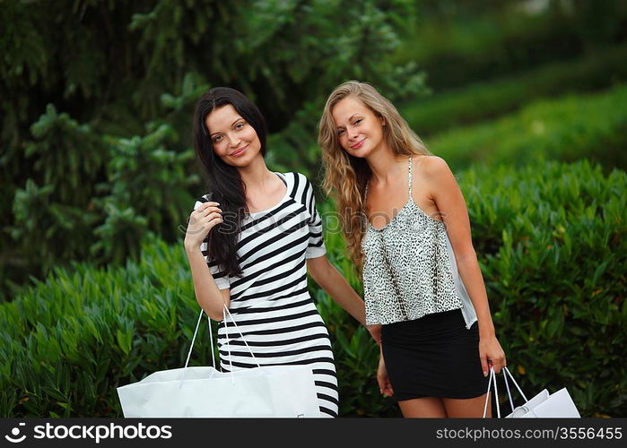 Two woman shopping