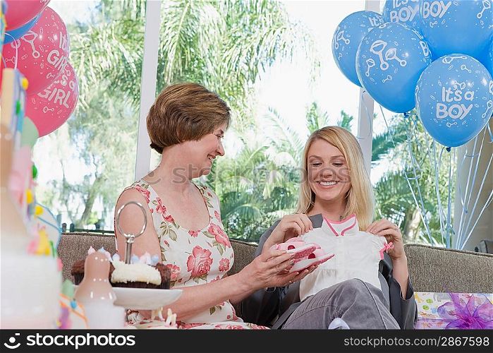 Two Women at a Baby Shower