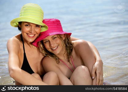 Two women at the beach