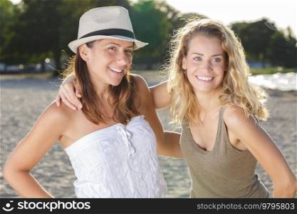 two women on the beach