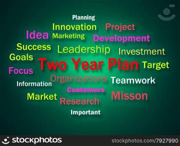 Two Year Plan Brainstorm Showing Planning For Next 2 Years