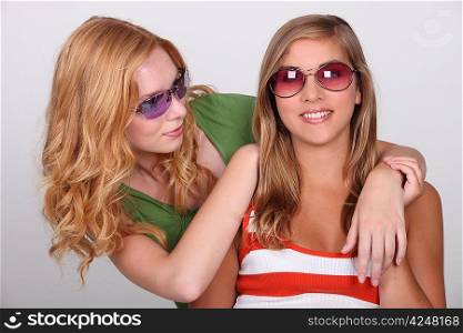 two young blonde women