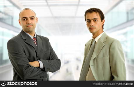 two young business men at the office