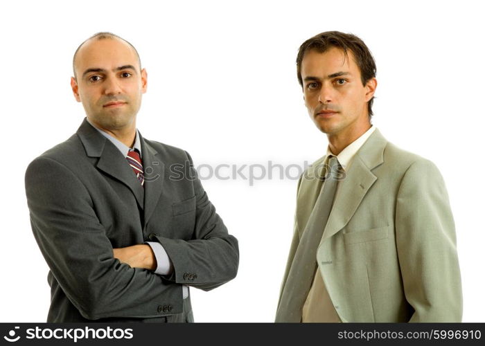 two young business men on white