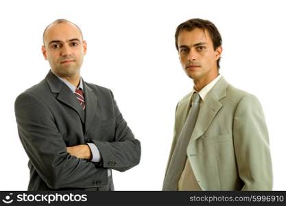 two young business men on white