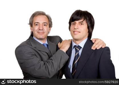 two young business men portrait, isolated on white&#xA;&#xA;