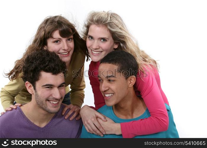 Two young couples