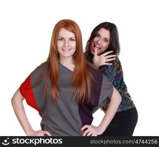 two young women - isolated on white