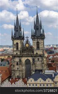 Tyn Church closeup, Prague