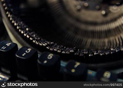 typewriter in retro style close-up. typewriter in retro style. close-up
