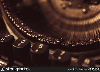 typewriter in retro style close-up. typewriter in retro style. close-up
