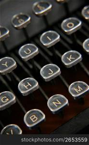 Typewriter keyboard, high angle view