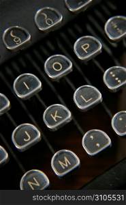 Typewriter keyboard, high angle view