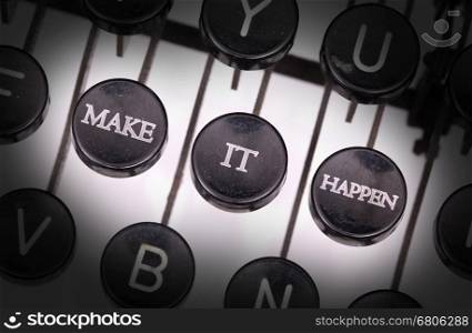 Typewriter with special buttons, make it happen