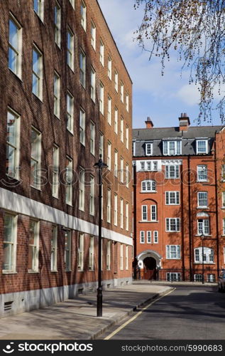 typical beautiful london houses in England