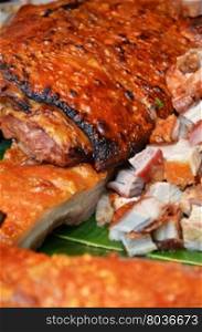Typical Chinese style Roasted Pork in Market