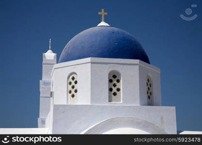 typical church of santorini island, in greece. village of Ia