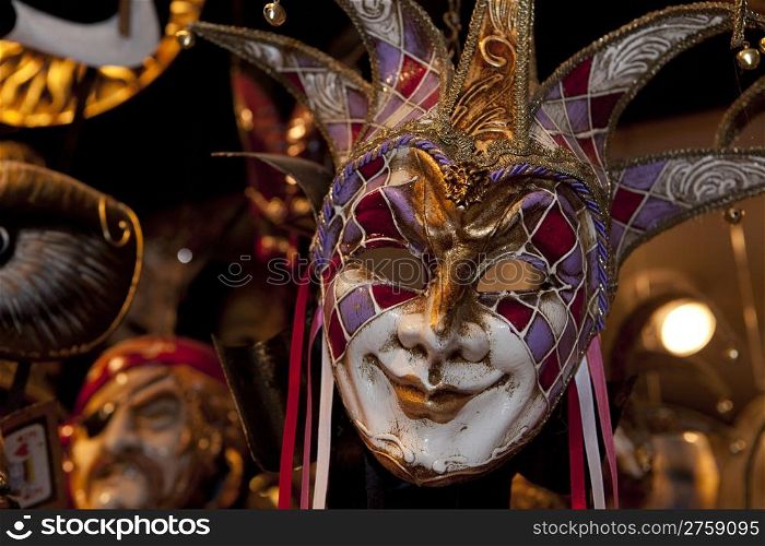 Typical colorful mask from the venice carnival