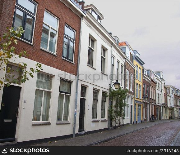 Typical Dutch houses in Utrecht, The Netherlands