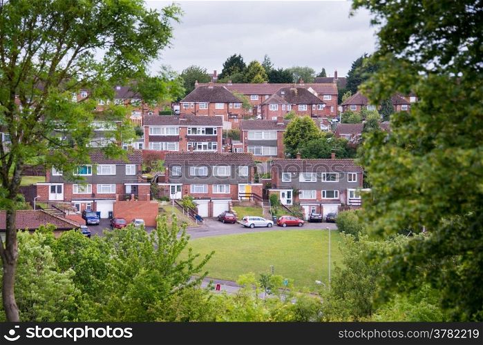 Typical English 1970&rsquo;s housing estate