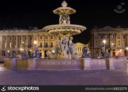 Typical french fountain in the place de la concorde