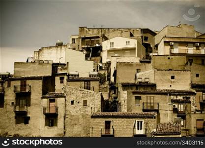 typical historic sicilian architecture, sicily