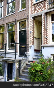 Typical house in Amsterdam. Typical house in center of Amsterdam