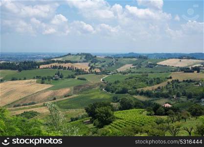 Typical Italian landscape in Tuscany. Rural Italian landscape in Tuscany