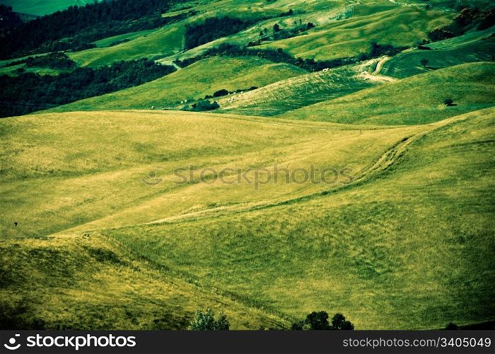 typical landscape in Italian region Tuscany