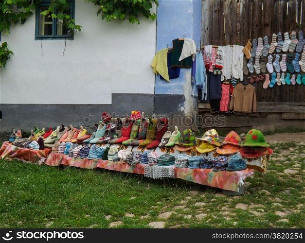 Typical Market in Transylvania,Romania