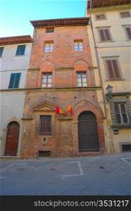 Typical Medieval Architecture In The Small Tuscan Town, Italy