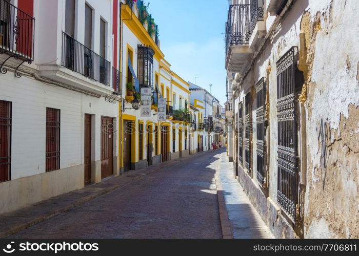 Typical nice clean city streets Cordoba, Spain