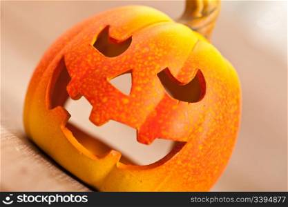 Typical orange pumpkin for halloween