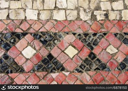 "typical Portuguese "calcada" stone mosaic"