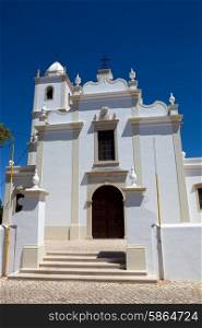 typical portuguese church in Porches, Algarve, Portugal