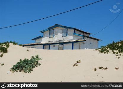 typical resort villa house on a tropical beach