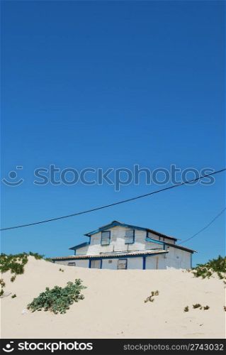 typical resort villa house on a tropical beach