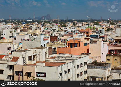 Typical South Indian city Madurai, Tamil Nadu, India