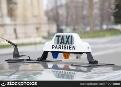 Typical taxi in Paris France