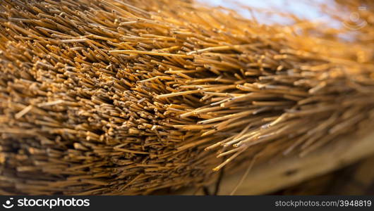 Typical thatched roof construction in detail found in Africa