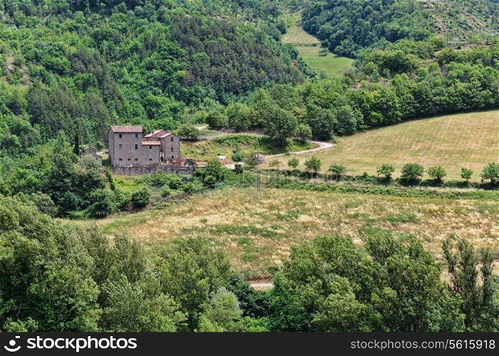 Typical Tuscan farmhouse in Italy