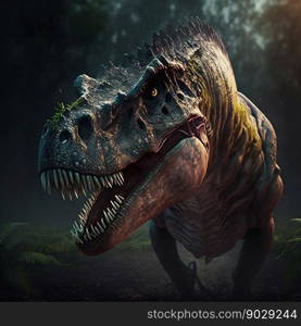 Tyrannosaurus rex dinosaur. Generative AI. High quality illustration. Tyrannosaurus rex dinosaur. Generative AI