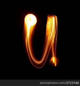 U - Created by light lowercase letters